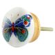 Multicolor Butterfly Ceramic Flat Cabinet Knob Online